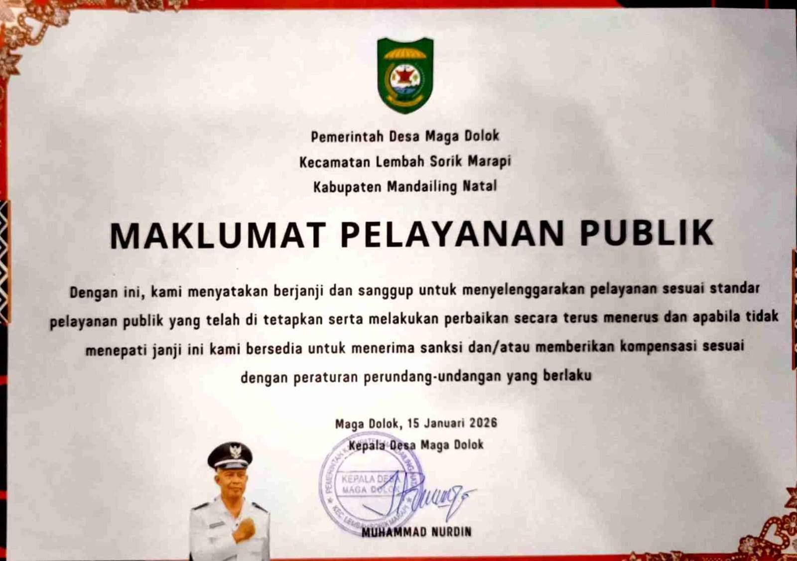 Maklumat Pelayanan Publik